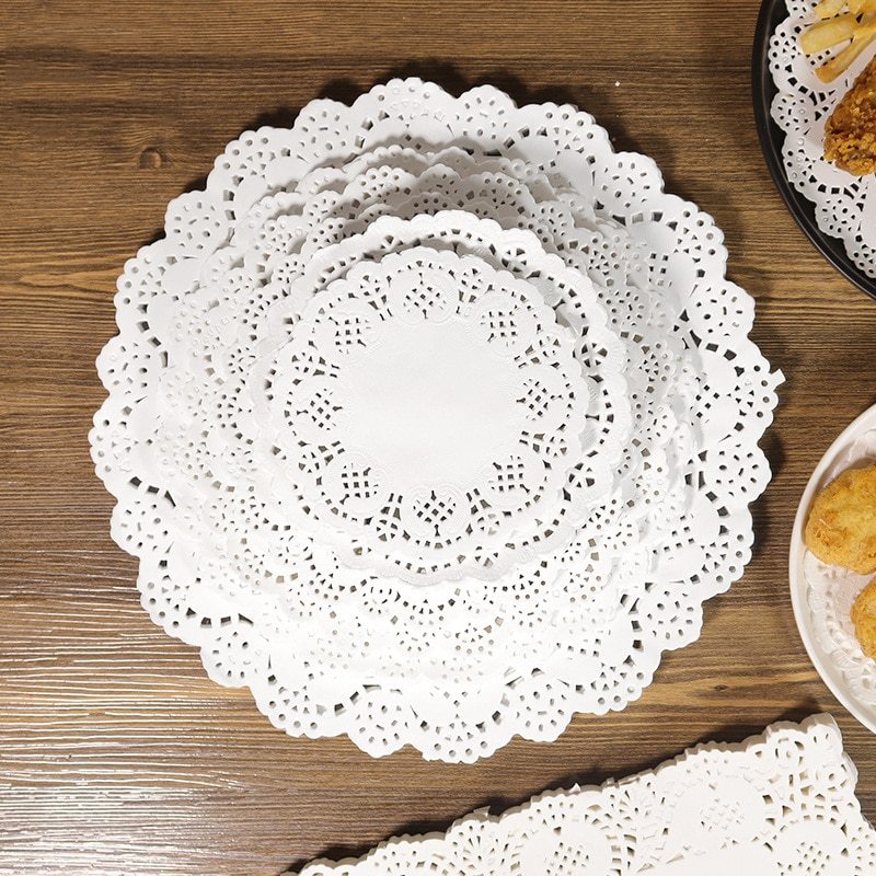 100pcs White Lace Paper DIY Box Packaging-JournalTale
