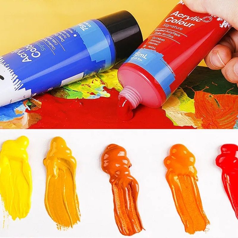 24 Colors 75ml Artist Acrylic Premium Paint-JournalTale