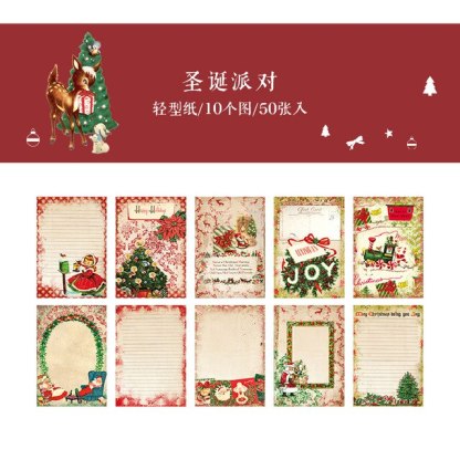 30pcs/lot Memo Pads Material Paper Merry Christmas Paper-JournalTale