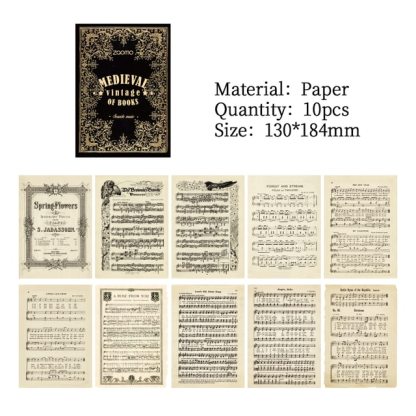 10pcs/pack Vintage Page Series Material Paper-JournalTale