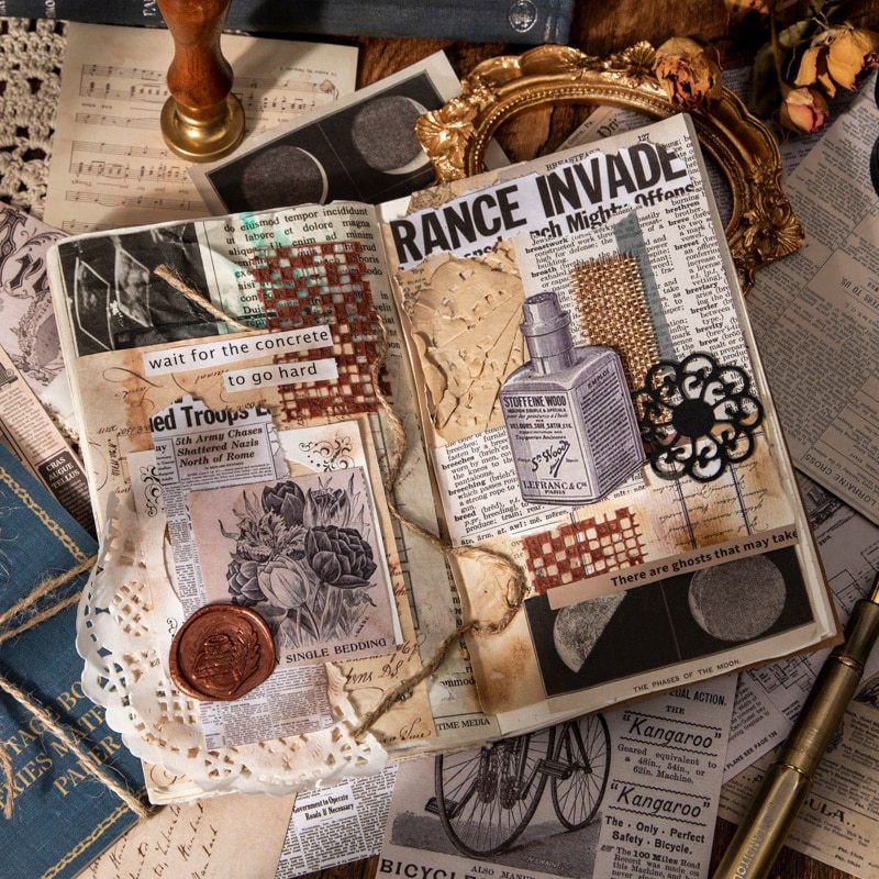 30 pcs/lot Vintage Material paper DIY Decorative collage-JournalTale