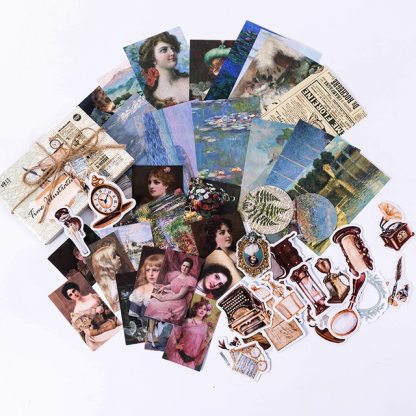 60pcs/boxed Vintage Boxed Stickers for Scrapbooking-JournalTale