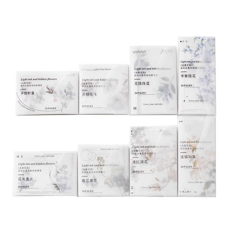 24pcs/lot Memo Pads Material Paper Inked-JournalTale