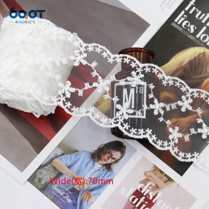1Yards  Mesh Embroidered Lace Ribbon Materials-JournalTale