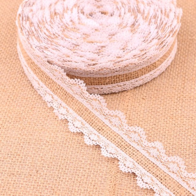25mm 2m/Pack Natural Jute Burlap Lace-JournalTale