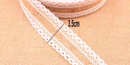 25mm 2m/Pack Natural Jute Burlap Lace-JournalTale