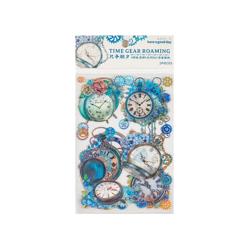 2 Sheets PET Flowers Stickers Decorative Adhesive Sticker-JournalTale