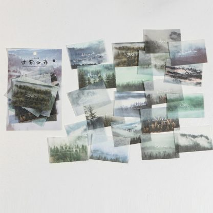 40pcs/pack Letter of Time Poetry Washi Paper Stickers-JournalTale
