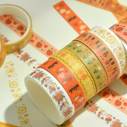 5pcs/set 10mmx2m Simple Grids Series Cute Washi Tape-JournalTale