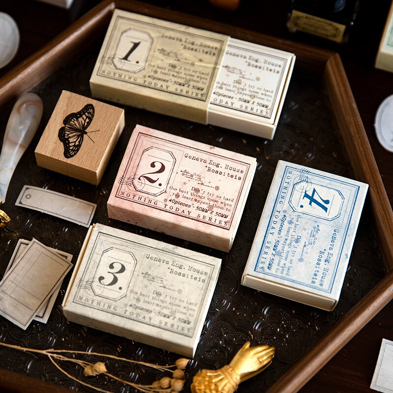 40pcs/pack Nothing Today Retro Tickets Decorative Stickers-JournalTale