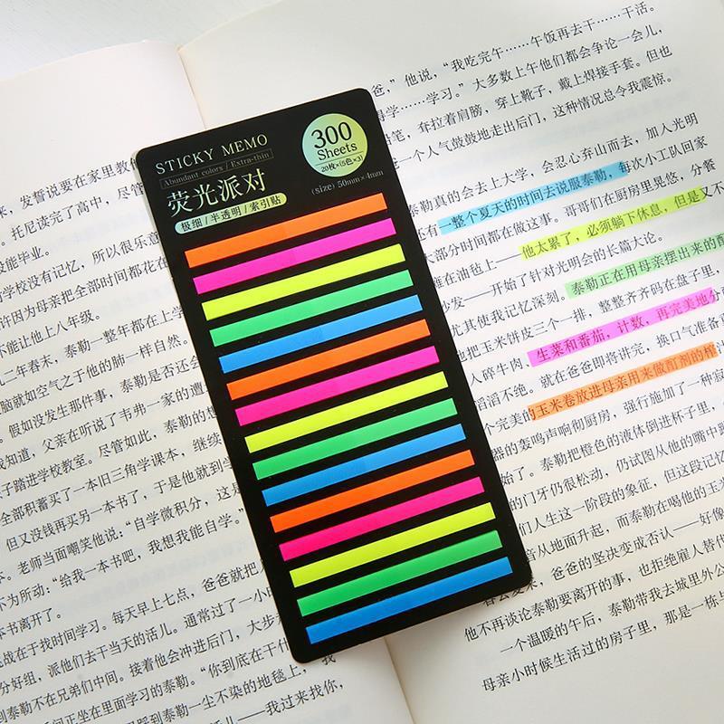 300 Sheets Rainbow Color Index Memo Pad-JournalTale