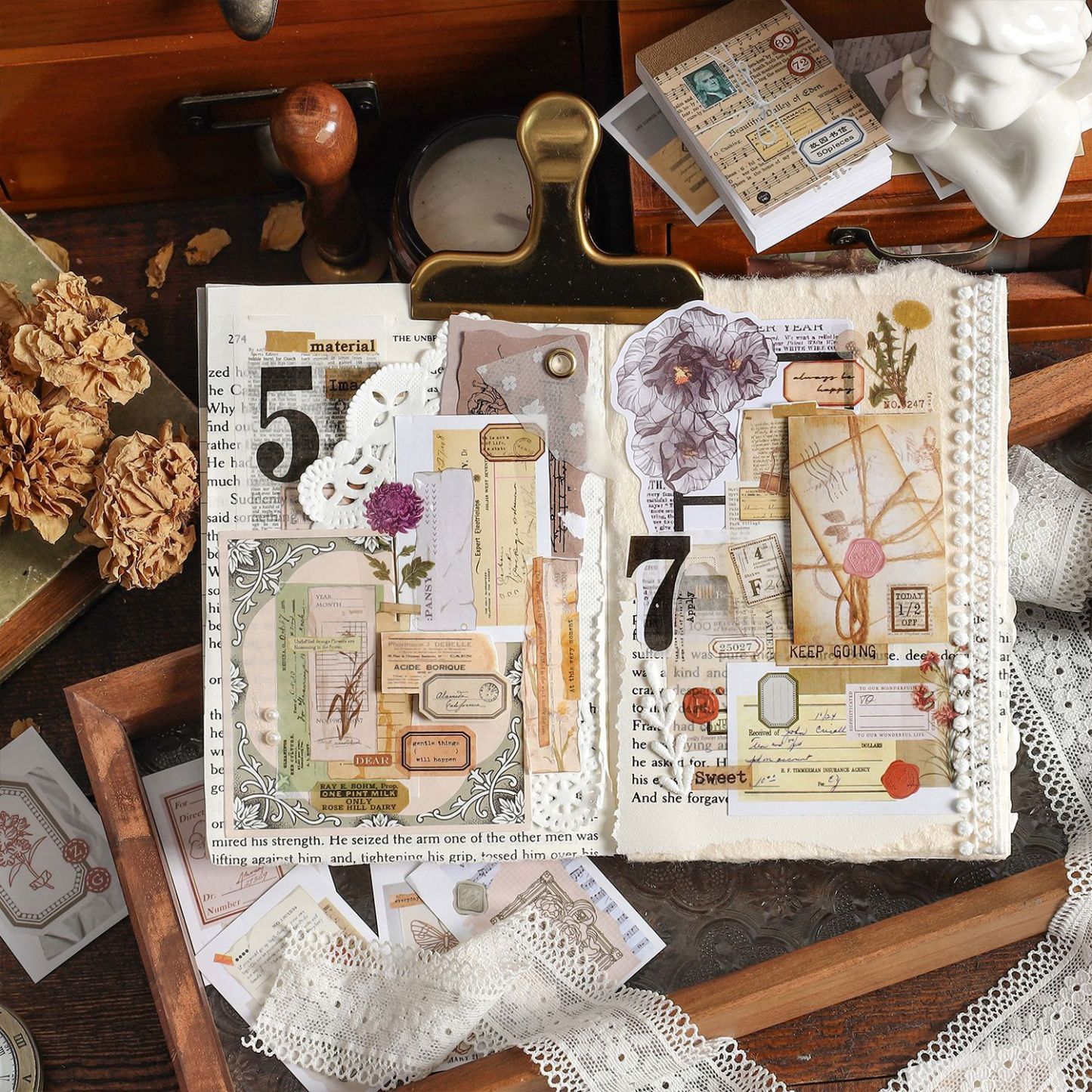 50pcs/1lot Scrapbook Sticker-JournalTale
