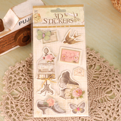 12patterns 3D Scrapbooking High Quality Paper Stickers-JournalTale
