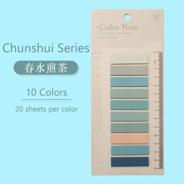 6 Series Color Adhesive Sticky Notes-JournalTale
