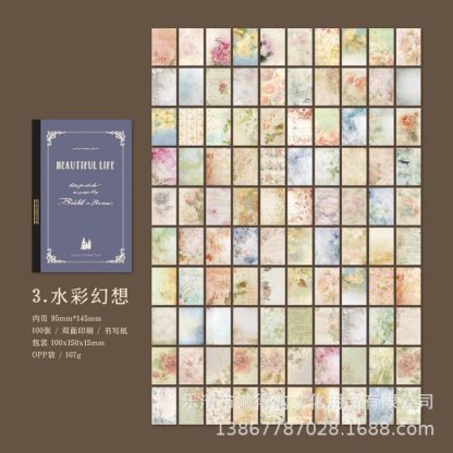 100pcs/lot Memo Pads Material Decoration Paper-JournalTale
