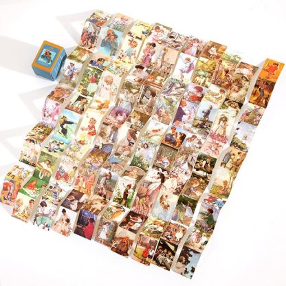 100pcs Vintage Textured Paper Material Paper-JournalTale