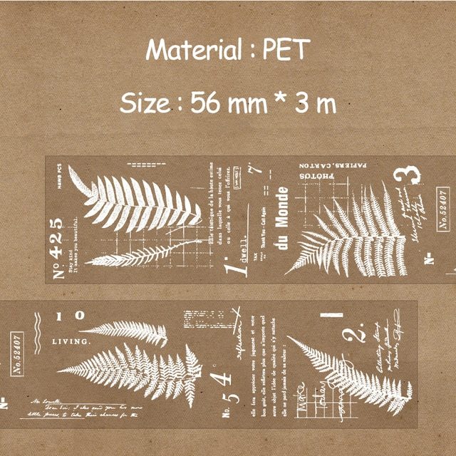 56mm*3m Flowers and Plants PET Tapes-JournalTale