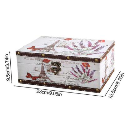 British Style Wooden Storage Box With Lock Vintage Storage Box-JournalTale
