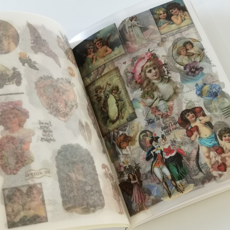 Vintage Cute Fairy Angel Sticker Book Girl Decorative Stickers-JournalTale