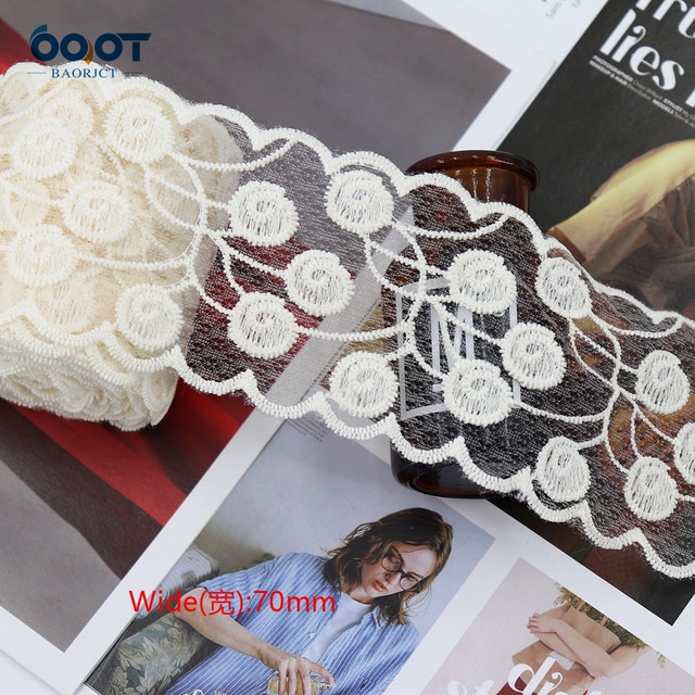 1Yards  Mesh Embroidered Lace Ribbon Materials-JournalTale