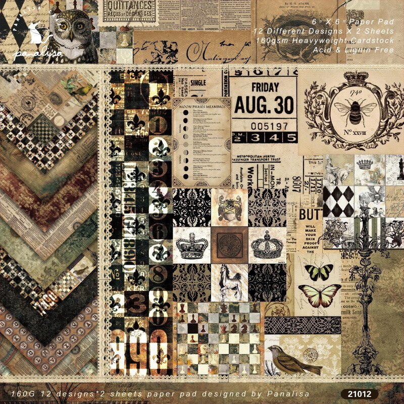 12 Sheets Vintage Plant Collections Scrapbooking Material Papers-JournalTale