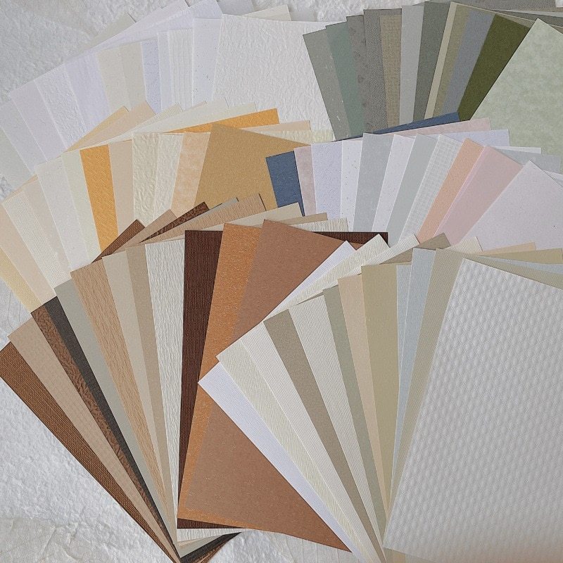 12Pcs Vintage Textured Paper Scrapbooking Supplies-JournalTale