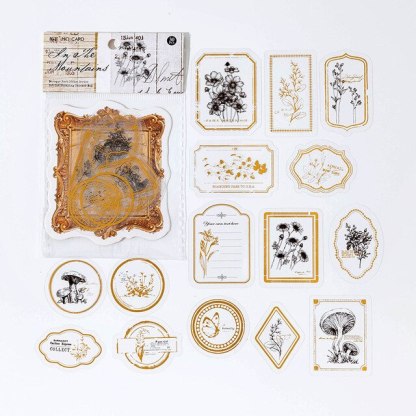 30 Pcs Transparent Plants Floral Stickers-JournalTale