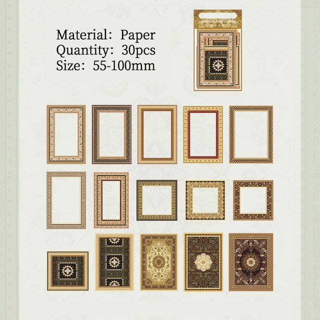 30 pcs Vintage INS tearable Hollow frame Diy Diary Album-JournalTale