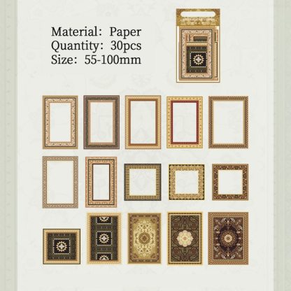 30 pcs Vintage INS tearable Hollow frame Diy Diary Album-JournalTale