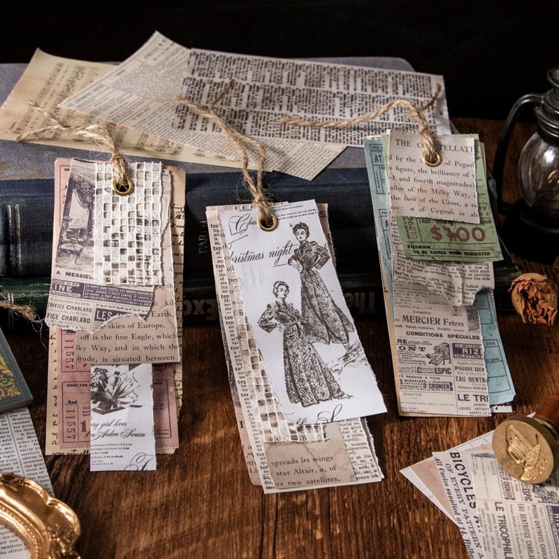 30 pcs/lot Vintage Material paper DIY Decorative collage-JournalTale