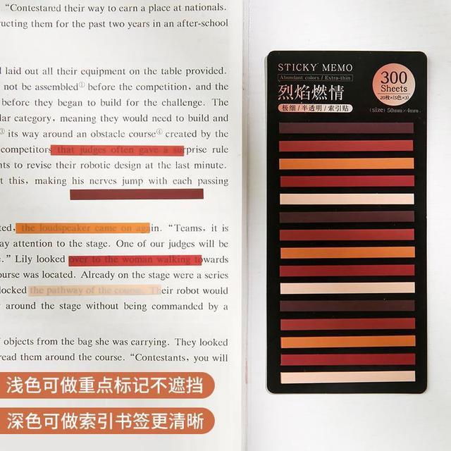 300 Sheets Rainbow Color Index Memo Pad-JournalTale