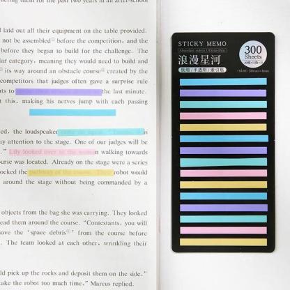300 Sheets Rainbow Color Index Memo Pad-JournalTale