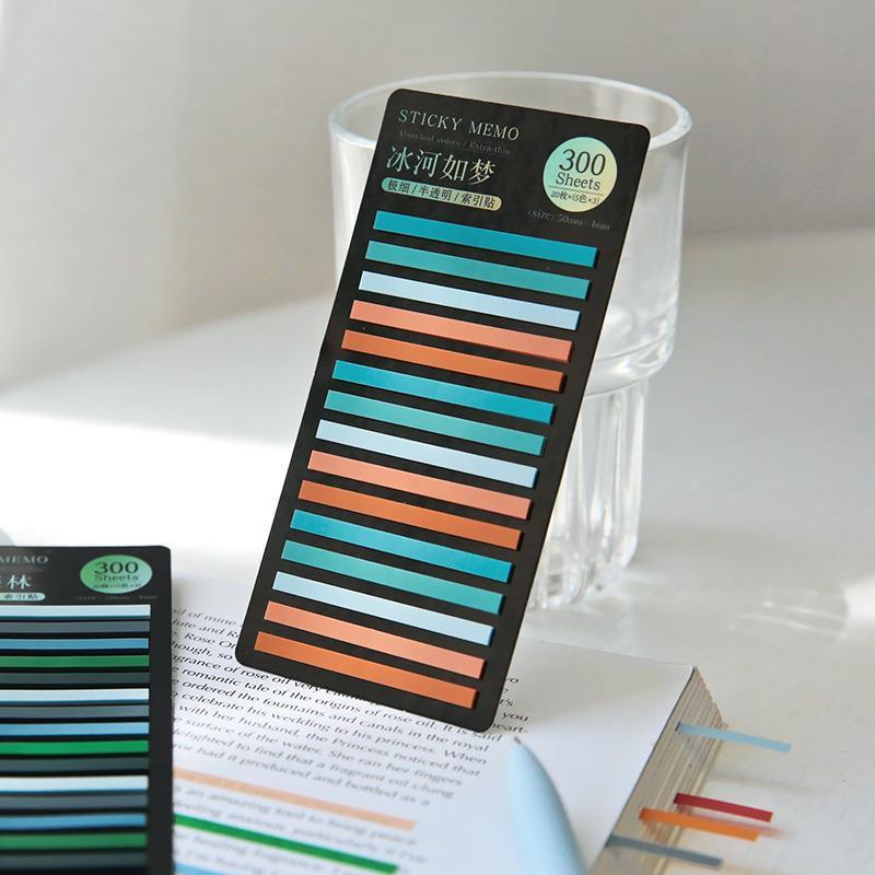 300 Sheets Rainbow Color Index Memo Pad-JournalTale