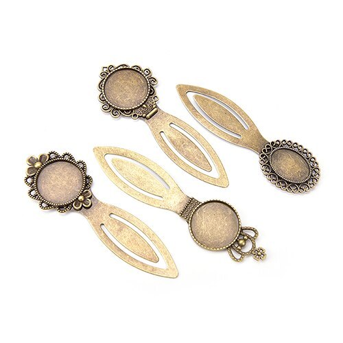Vintage Bookmark Antique Bronze Paper Clip Handmade DIY Jewelry Accessories-JournalTale