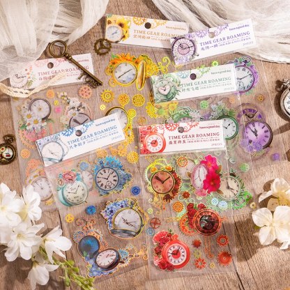 2 Sheets PET Flowers Stickers Decorative Adhesive Sticker-JournalTale