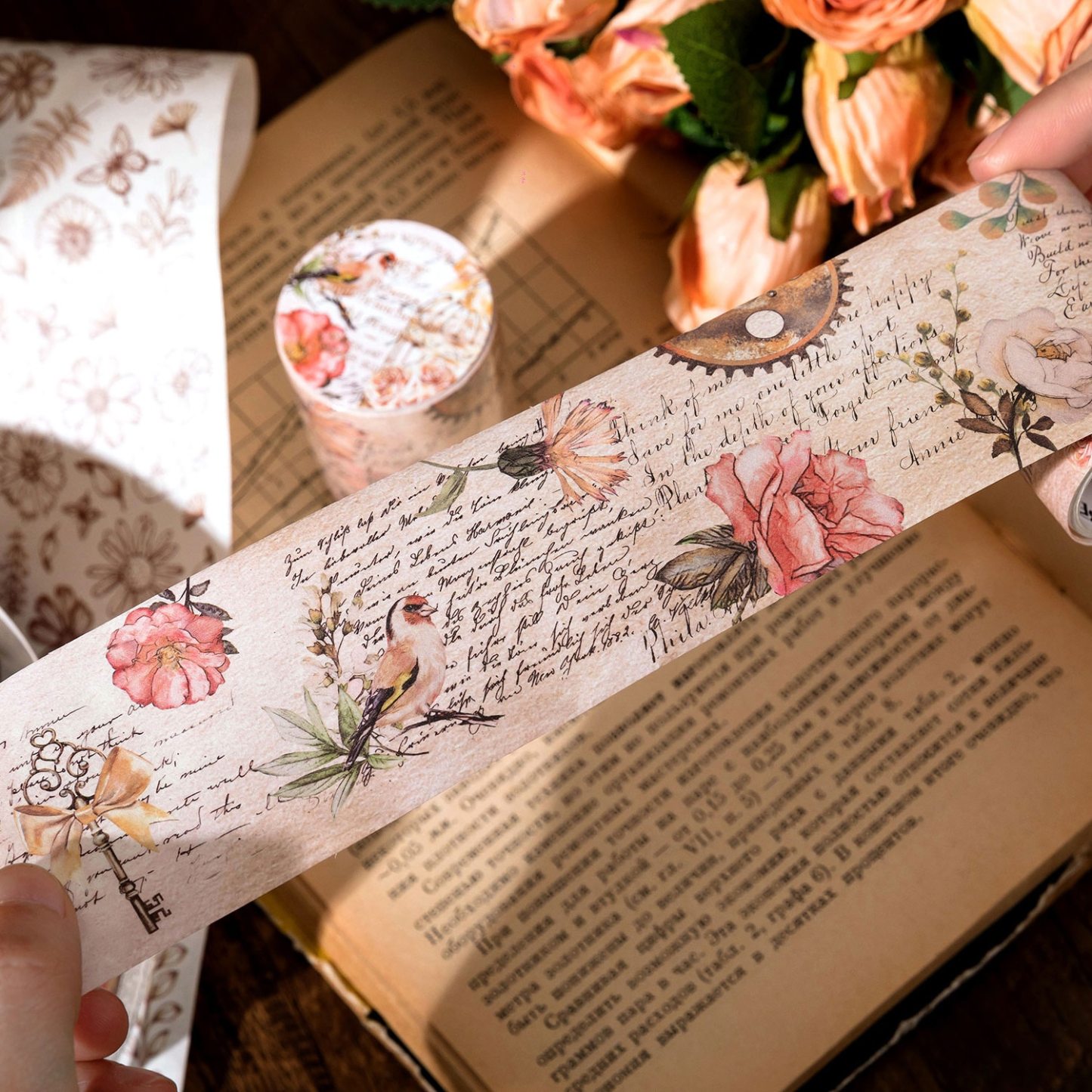 30mm/50mm*2m Vintage Plant Flowers Washi Tapes-JournalTale