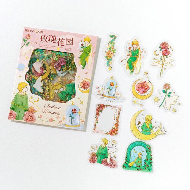 30pcs/1lot Scrapbook Sticker Vintage Prince and Rose-JournalTale
