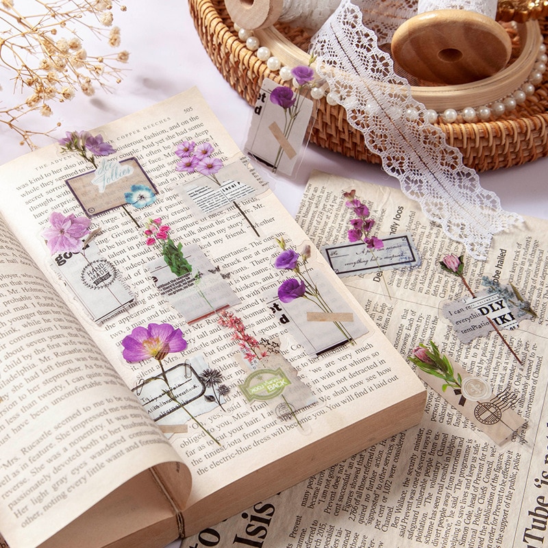 30pcs/1lot Stationery Stickers Plant Flower letter-JournalTale