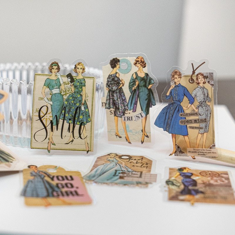 30pcs/1lot Stationery Sticker Ladies Fashion-JournalTale