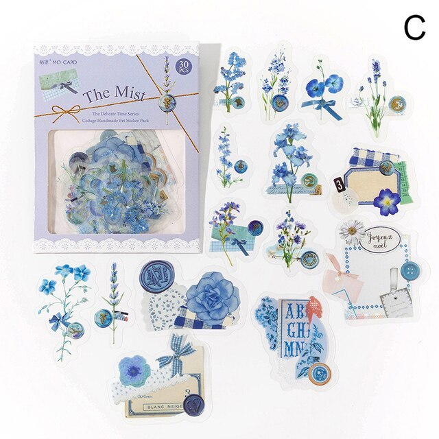 30pcs/1pack Stationery Stickers Vintage Character Series Stickers-JournalTale