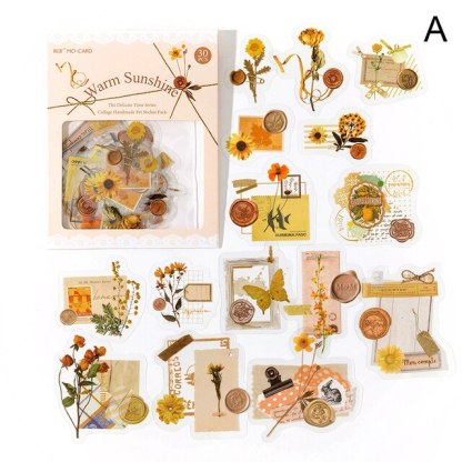 30pcs/1pack Stationery Stickers Vintage Character Series Stickers-JournalTale
