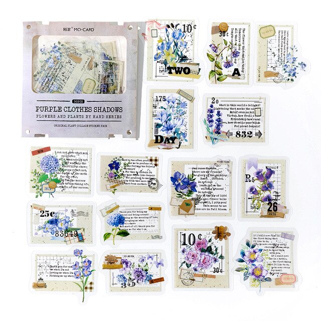 30pcs/lot Scrapbook Stickers Flower and plant handicrafts-JournalTale