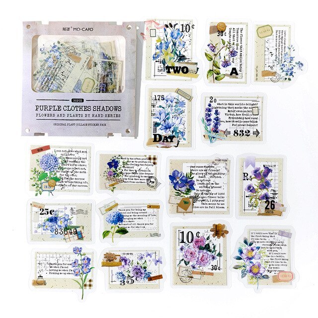 30pcs/lot Scrapbook Stickers Flower and plant handicrafts-JournalTale