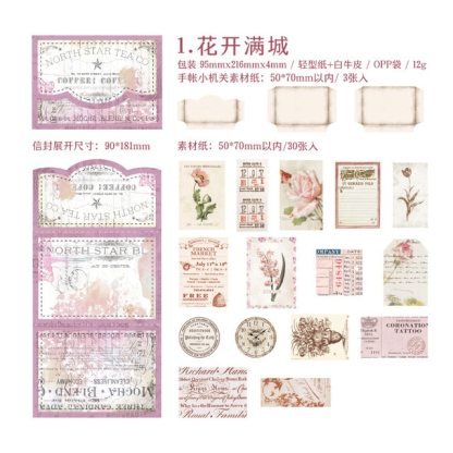 30pcs/lot Memo Pads Material Paper Background Decoration-JournalTale
