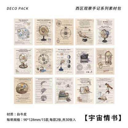 30pcs/lot Memo Pads Material Paper Scrapbooking Cards Paper-JournalTale