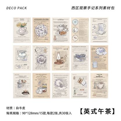 30pcs/lot Memo Pads Material Paper Scrapbooking Cards Paper-JournalTale