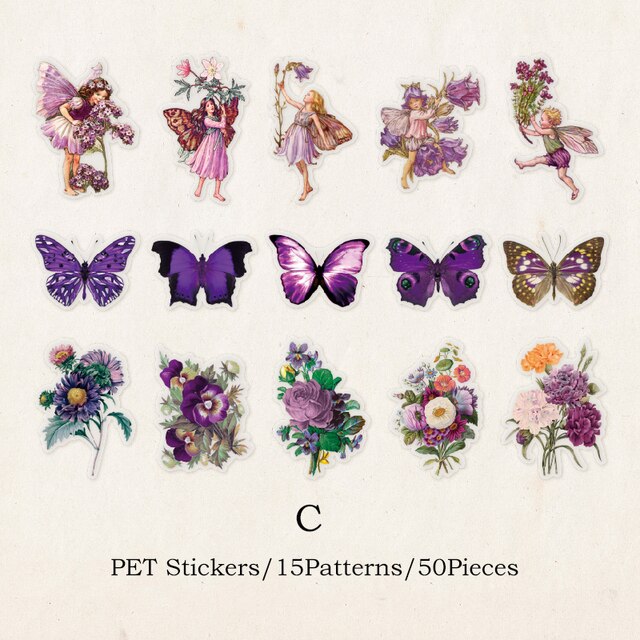 30pcs/pack Butterfly Stickers Waterproof PET Scrapbooking-JournalTale