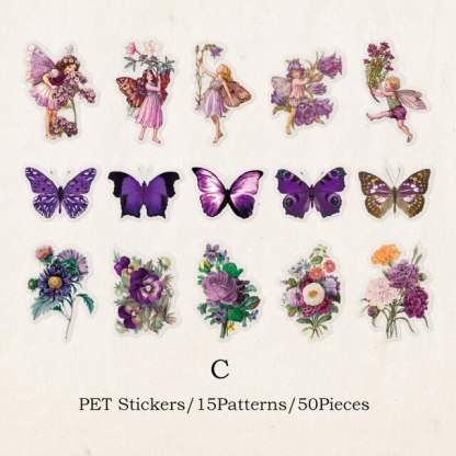 30pcs/pack Butterfly Stickers Waterproof PET Scrapbooking-JournalTale