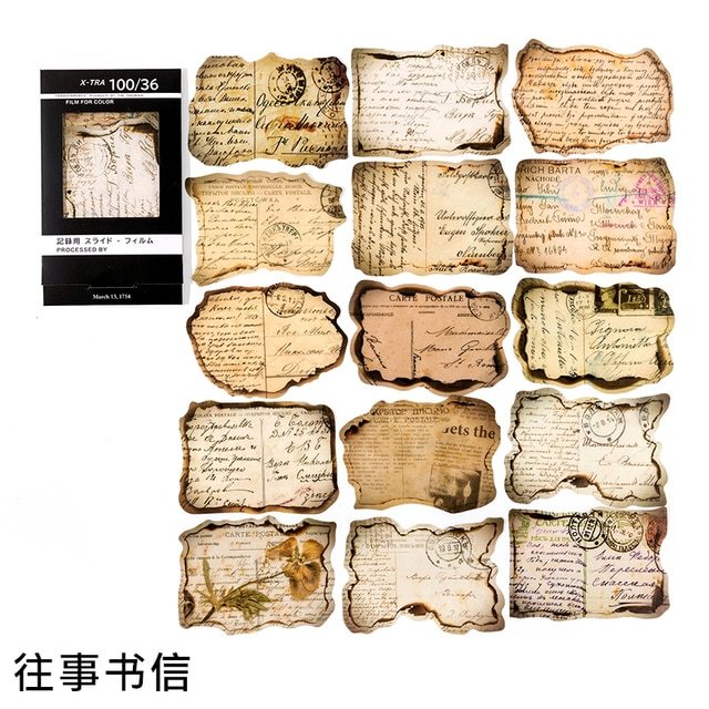 Vintage Old Photo Studio Theme Burning Edge Sticker-JournalTale