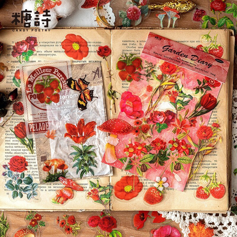 100pcs/1lot Stationery Sticker talk to flowers-JournalTale